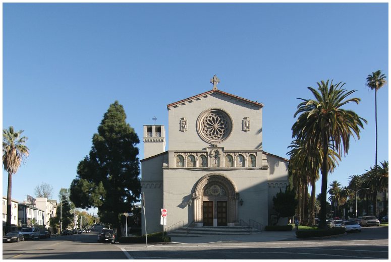 The front view of the Precious Blood Catholic Church