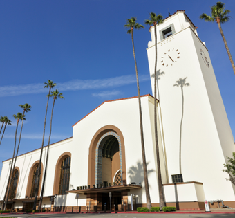 Front facade of L.A.'s Union Station.