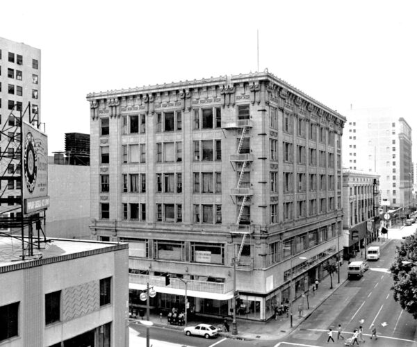 Blackstone Department Store Building in black and white