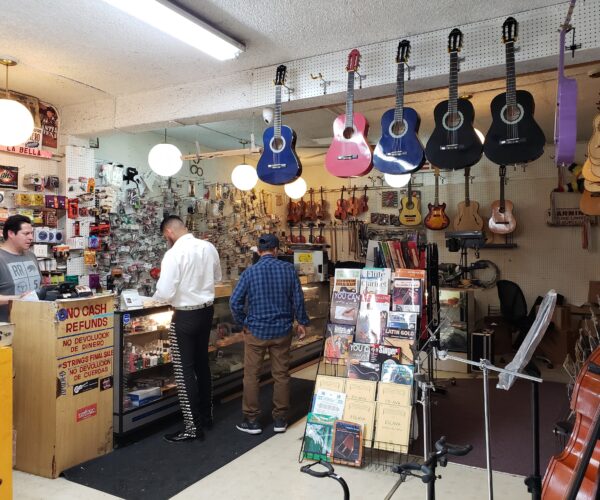 Guitars and instruments inside la casa del musico