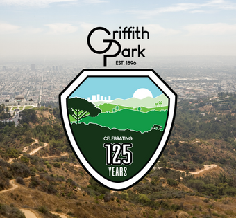 Griffith Park's natural and built landscape with a view of Los Angeles.