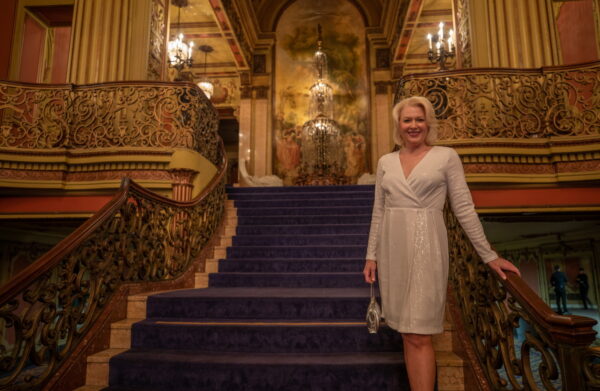 Kimberly Truhler at the Los Angeles Theatre during a Last Remaining Seats screening in 2023.