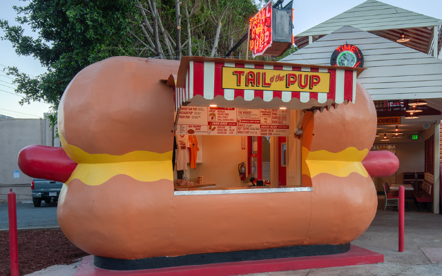 L.A.'s iconic hot dog-shaped stand.