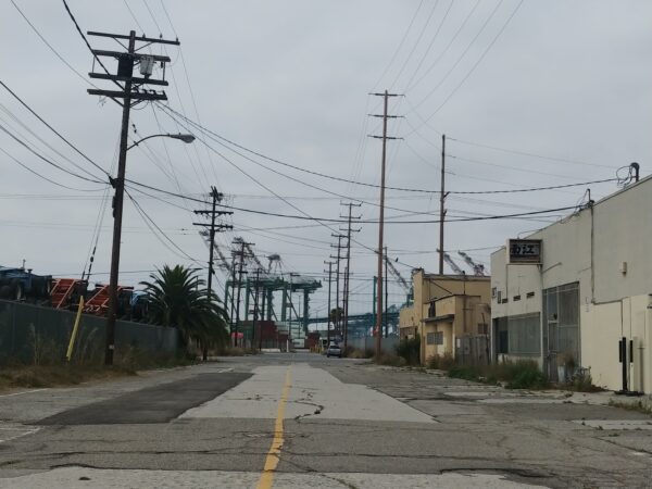 Tuna Street on Terminal Island, looking north