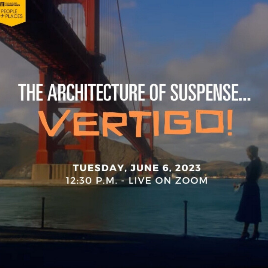 Image: Red San Francisco bridge with water beneath and a women on the side
