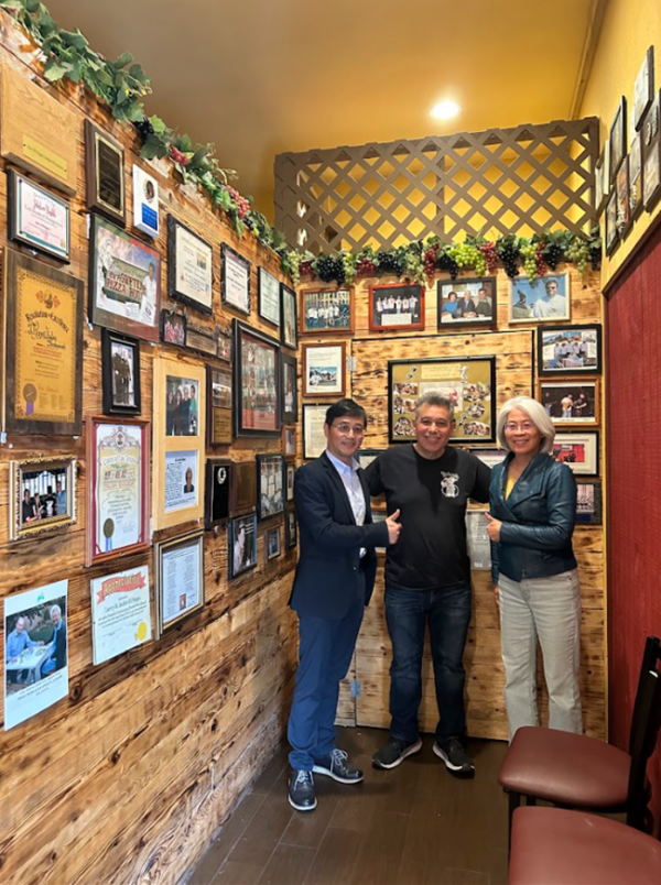 The owner Larry with Anthony and Grace