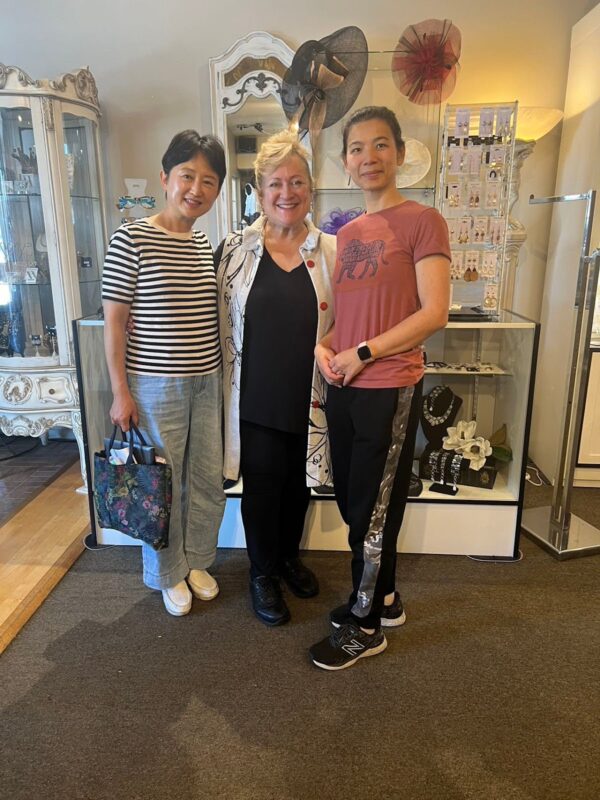 Founder and the owner, Karen Crisci with Fen Dong and Haiyan (Rebecca) Li