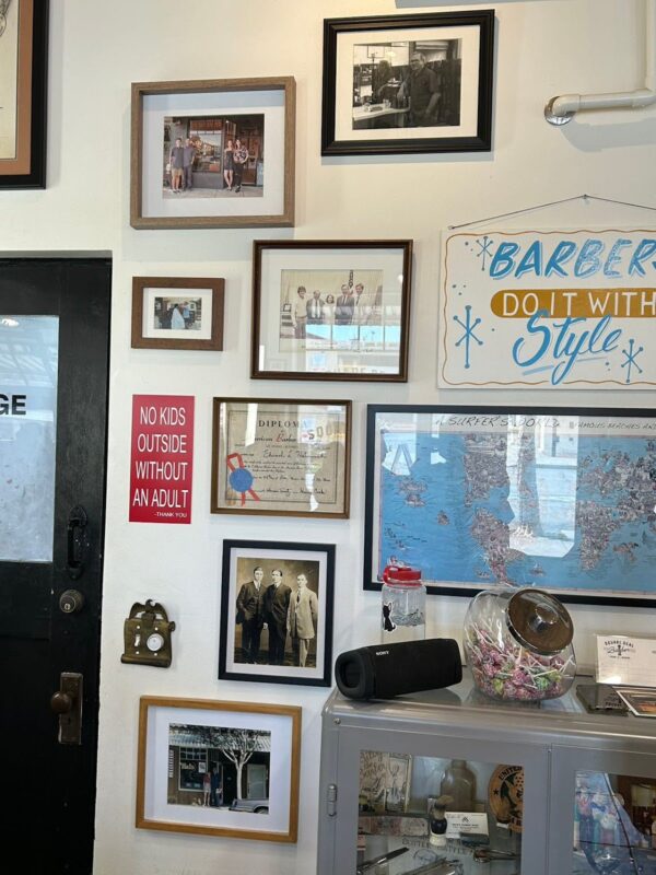 Interior of the barbershop