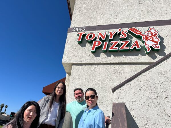 Pasadena City College Students with Tony's Pizza Owner, Michael Antonio