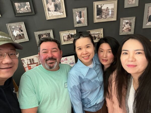 L-R: Maohuan (Simon) Sun, Michae Antonio, Dan Dai, Dongmei Liu, Sarah Wang,