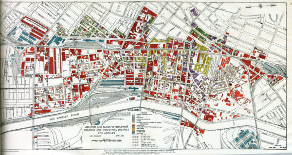 Los Angeles Historical Housing & Land Use Study - 1918 Map of Planned Industrial Development Adjacent Los Angeles River