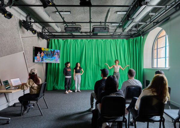 Dick Wolf Drama Center interior integrated media studio after.