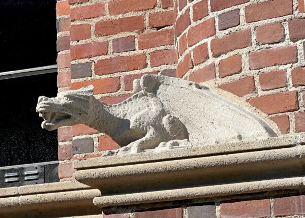 USC Dick Wolf Drama Center exterior grotesque recreated.